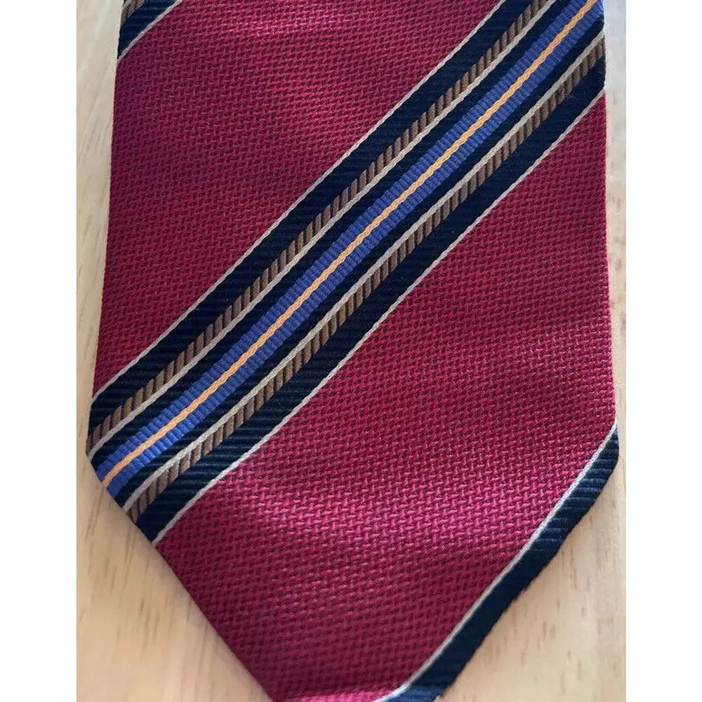 mark‎ pendleton Men’s Tie red striped 100% silk men’s Designer Necktie
